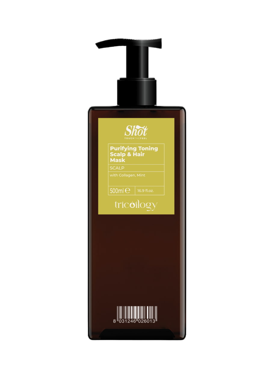 Тонізуюча маска для шкіри голови та волосся Shot Purifying Toning Scalp & Hair Mask, 500 ml - 1